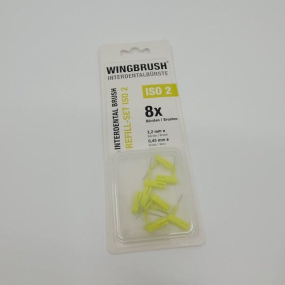 Wingbrush 8X Interdental Brush Heads Attachments Refill Set ISO2 New, sealed - Picture 1 of 8